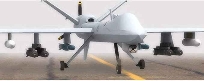 1/32 MQ-9 Reaper Reconnaissance Aircraft Drone Aircraft Model Kit, DIY Paper Model Building Set Handmade Military Collection