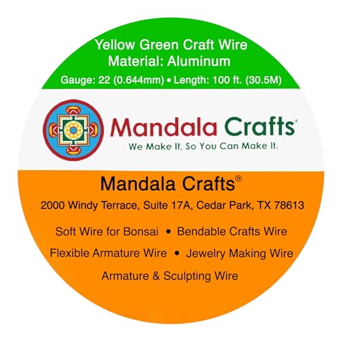 22 Gauge Yellow Green Anodized Aluminum Craft Wire