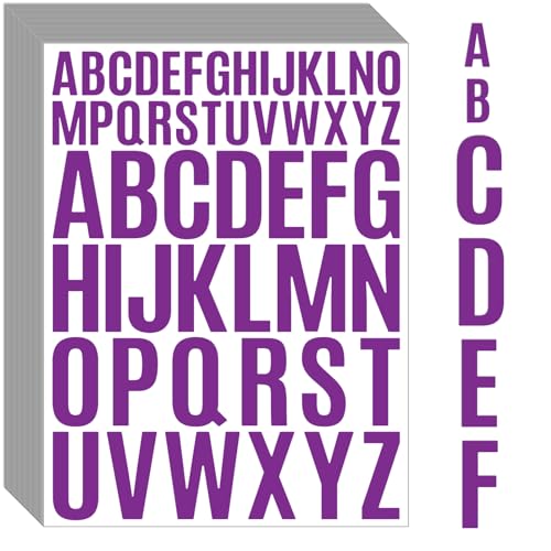 Letter Stickers 1560 Pieces 30 Sheets Stick on Vinyl Letters Capital Alphabet Sticker Letter for Craft Bulletin Boards Classroom Home Business Decor (1560 Count)