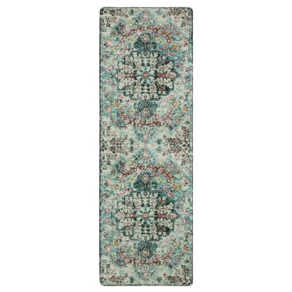 Reine Bohemian Floral 2x6 Washable Hallway Runner Rug