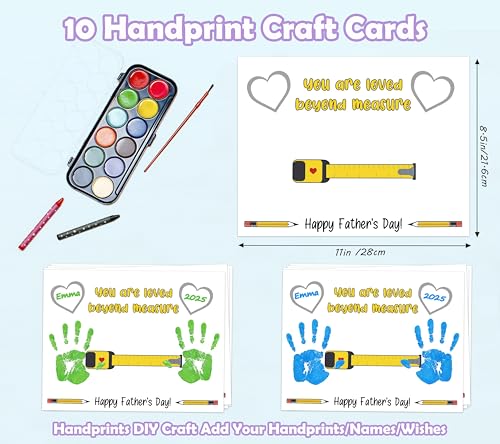 Handprint Kit with Tape Measure Design for Fathers Day