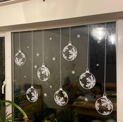 Christmas Window Stencils for Glass Snowflake Window Stencils (5 Count)