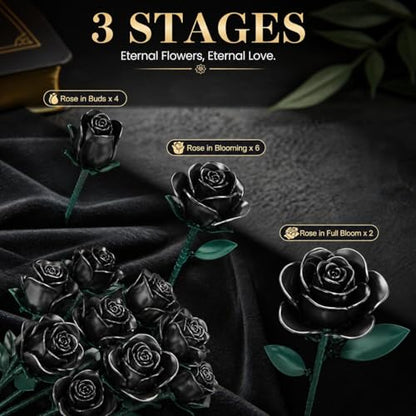 Black Roses Bouquet Building Set