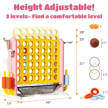 Giant 4 in a Row Connect Game with Mesh Fabric