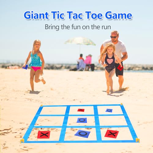 Outdoor Giant Tic Tac Toe Bean Bag Toss Games for Kids Adults Family