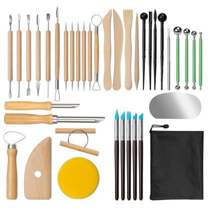 38 Pcs Polymer Clay Sculpting Tools Kit for Adults