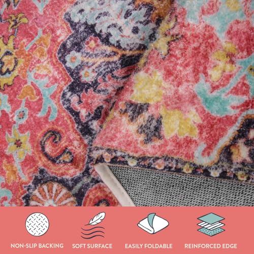 Bohemian Floral Medallion Area Rug