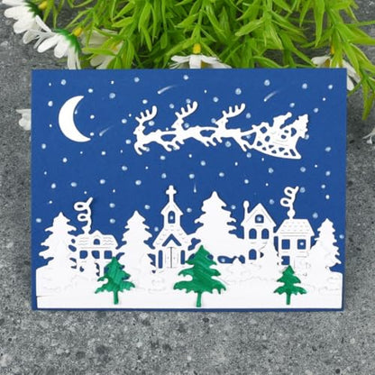 Metal Cutting Dies DIY Merry Christams Embossing Stencil Template Scrapbooking Card Making Mold Photo Album Arts Crafts Tools