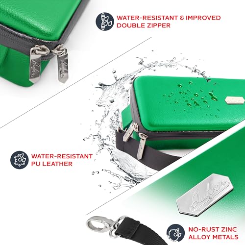 Green Bolt Card Carrying Case fits Pokemon Cards and other TCG Games