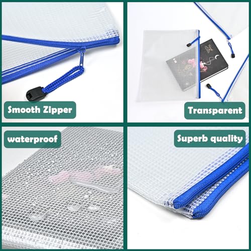 20pcs Mesh Zipper Pouch Bags (20 Count)