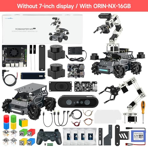 ROS2 Robot Kit with Jetson Orin NX 16GB Super Large AI Model with 6DOF Robotic Arm