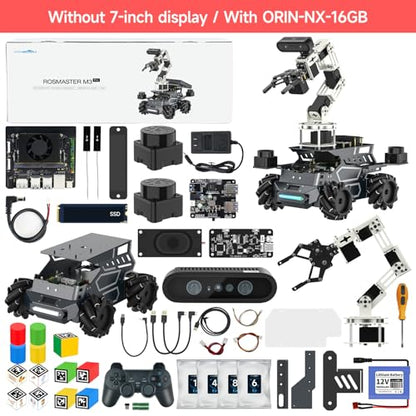ROS2 Robot Kit with Jetson Orin NX 16GB Super Large AI Model with 6DOF Robotic Arm