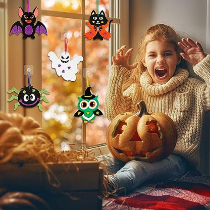 12 Pack Halloween Craft Kit for Kids Make You Own Halloween Foam Stickers Arts and Crafts DIY for Kids Boys Girls Party Supplies Halloween Decoration (12 Count)