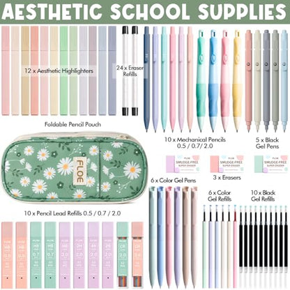 65PCS Aesthetic School Supplies Back to School Supplies Cute Stationary Set (65 Count)