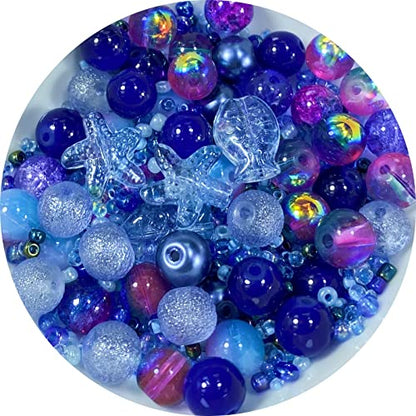 Assorted Glass Resin Beads Multi Size Colors Smooth Cracked Gravel Millet Spacer Beads for Bracelets Necklace Earring DIY Jewelry Making Craft