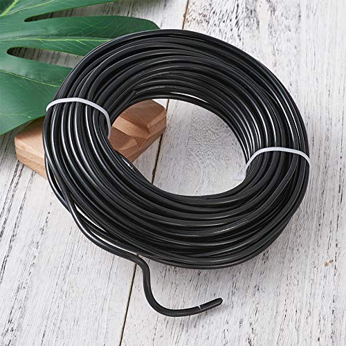 52 Feet 4mm Black Aluminum Wire Bendable Metal Craft Wire for Beading Sculpting Jewelry Making (52 Foot)