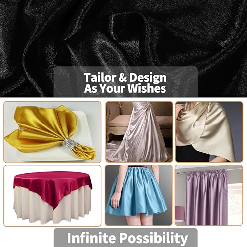 Black Satin Fabric