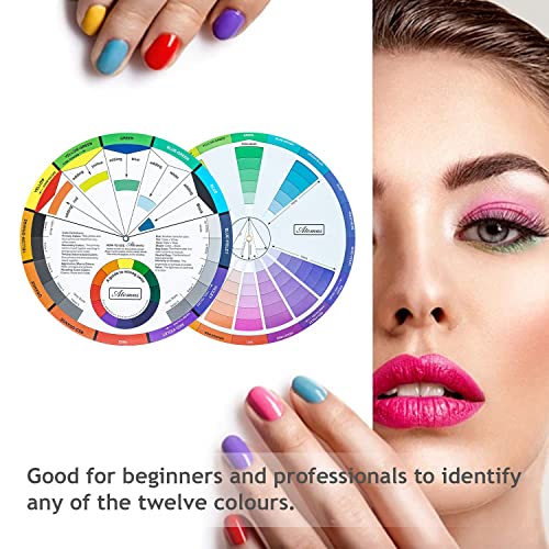 3 Pieces Artist Color Mixing Guides Wheel (2.2928 Ounce)