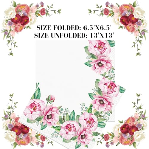 20 ct 13x13 Flowers Paper Luncheon Decoupage Napkins (20 Count)