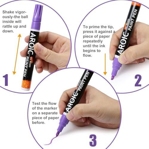 144Pcs Oil Based Paint Pens for Rock Painting (144 Count)