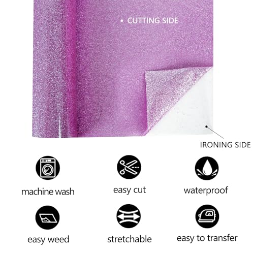 Glitter Purple Pink HTV Heat Transfer Vinyl Rolls
