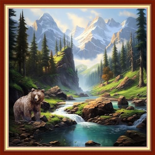 Cross Stitch Stamped Full Embroidery Kits DIY 11CT Cotton Thread Printed DIY Needlepoint Kits Craft Needlework Set Cross