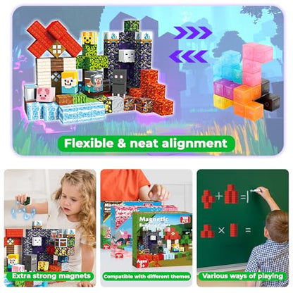 100 PCS Magnetic Blocks (100 Count)