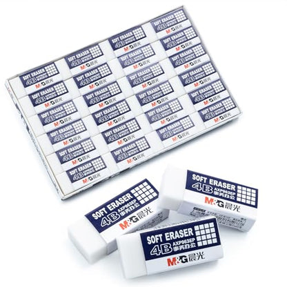 24 Pack White Erasers Bulk (24 Count)