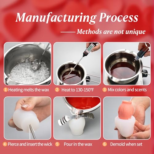 2Pcs Tulip Silicone Candle Flower Wax Mold Silicone for Candles Resin Making Molds Moldes De Silicona para Hacer Velas Artesanales De Silicona (2 Count)
