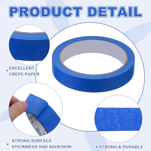 Masking Tape 0.7 Inch x 21 Yard Painter's Tape Blue Paint Tapes for DIY Crafts Arts Drawing Decoration Labeling Car Painting Artist Teachers