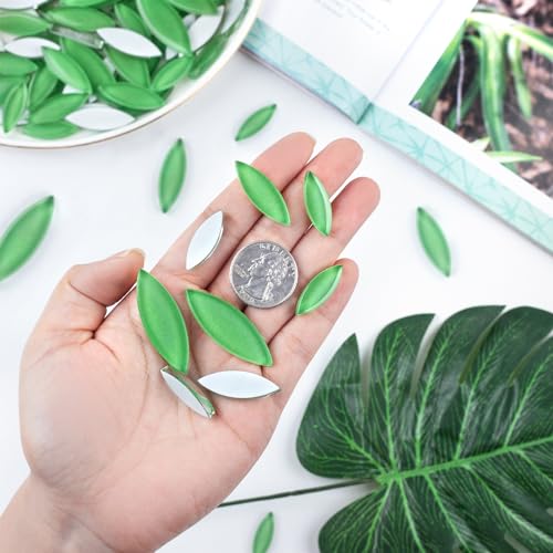 Green Leaf Mosaic Tiles for Crafts