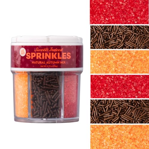Sprinkles 6 Cell Edible Sprinkle Mix Jimmies Perfect for Cake Decorations Baking Ice Cream Cookies Cupcake Topper (2.75 Ounce)