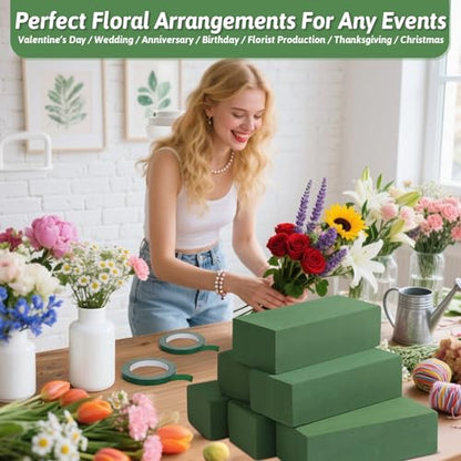 6 Pack Green Floral Foam Blocks