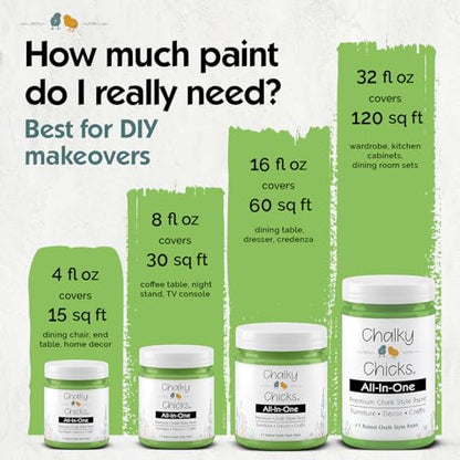 Pistachio 16 Fl Oz Chalk Paint for Furniture All in One