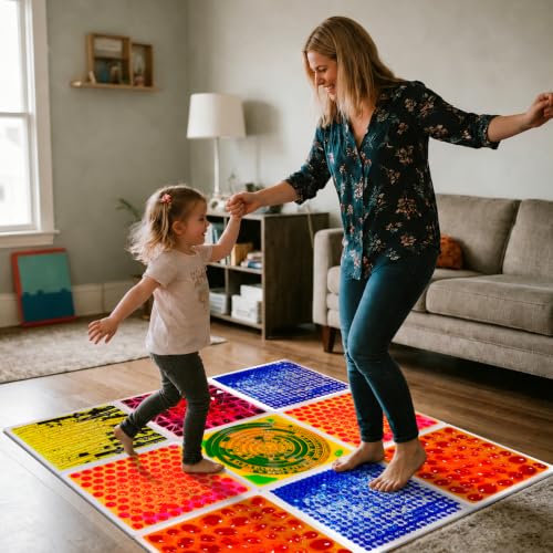 Sensory Floor Tiles for Toddlers 3+ (4 Count)