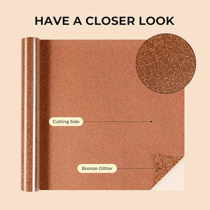 Bronze Glitter HTV Vinyl