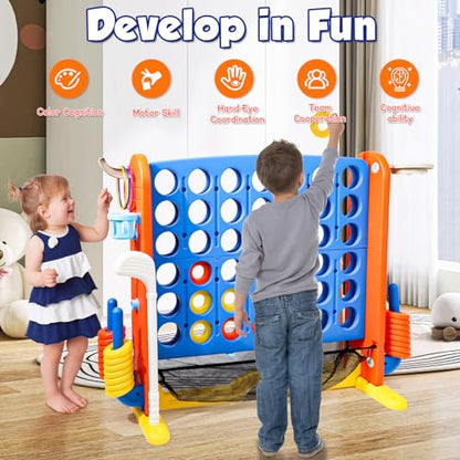 Giant 4 in-A-Row Connect Game Set, Blue