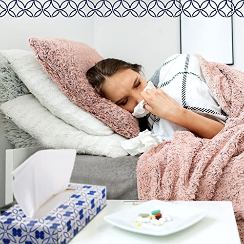 24 Packs 960 Sheets Tissue Cube Car Facial Boxes Disposable Facial Travel Tissues Holder for Car 2 Ply 40 Sheets for Household Kitchen School Bathroom (960 Count)