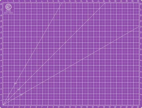 A2 (25"x19") Professional Grade Self-Healing Cutting Mat (Purple) - Odor-Free, Double-Sided, eco-Friendly, Durable. Premium Desk mat for Crafting, Sewing, Quilting and Art Projects