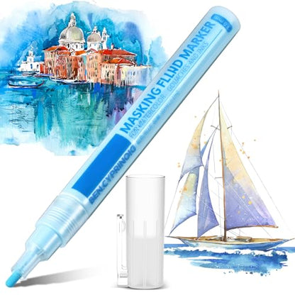2 Pcs Masking Fluid Pen for Watercolor Painting (2 Count)