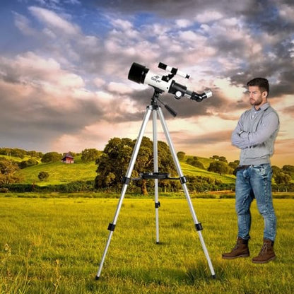 Telescope 70mm Aperture 400mm AZ Mount Astronomical Refracting Telescope for Kids Beginners
