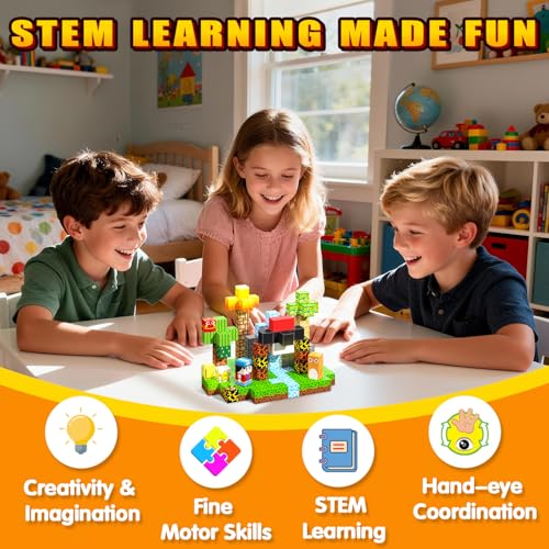 208PCS Light Up Magnetic Blocks (208 Count)