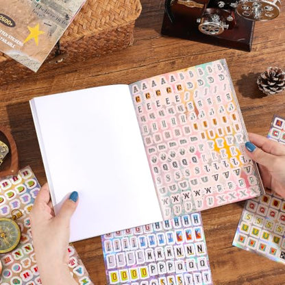 2600+ Pcs Retro Alphabet Sticker Book