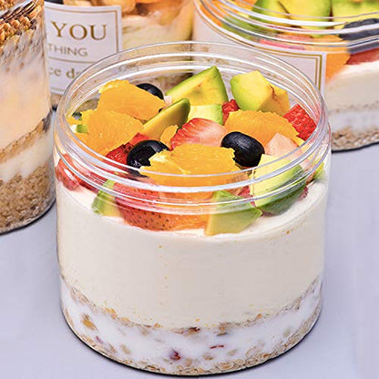 12oz Clear Plastic Storage Jars Containers (8 Count)