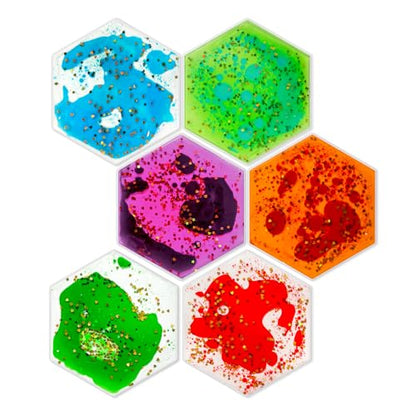 Squishy Liquid Sensory Tiles for Kids (6 Count)