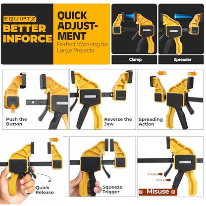 6 inch Bar Clamps for Woodworking (4 Count)