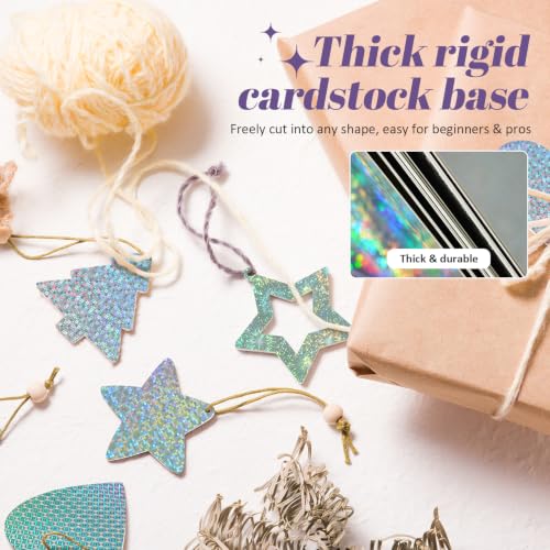 24 Sheets Holographic Cardstock 8.5 x 11 Inch (24 Count)