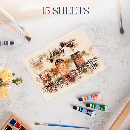 Thick Handmade Watercolor Paper with Deckled Edge (11.25 Sq Ft)