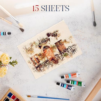 Thick Handmade Watercolor Paper with Deckled Edge (11.25 Sq Ft)