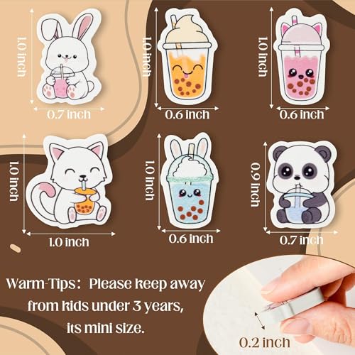 Bubble Tea Mini Erasers Bulk (60 Count)